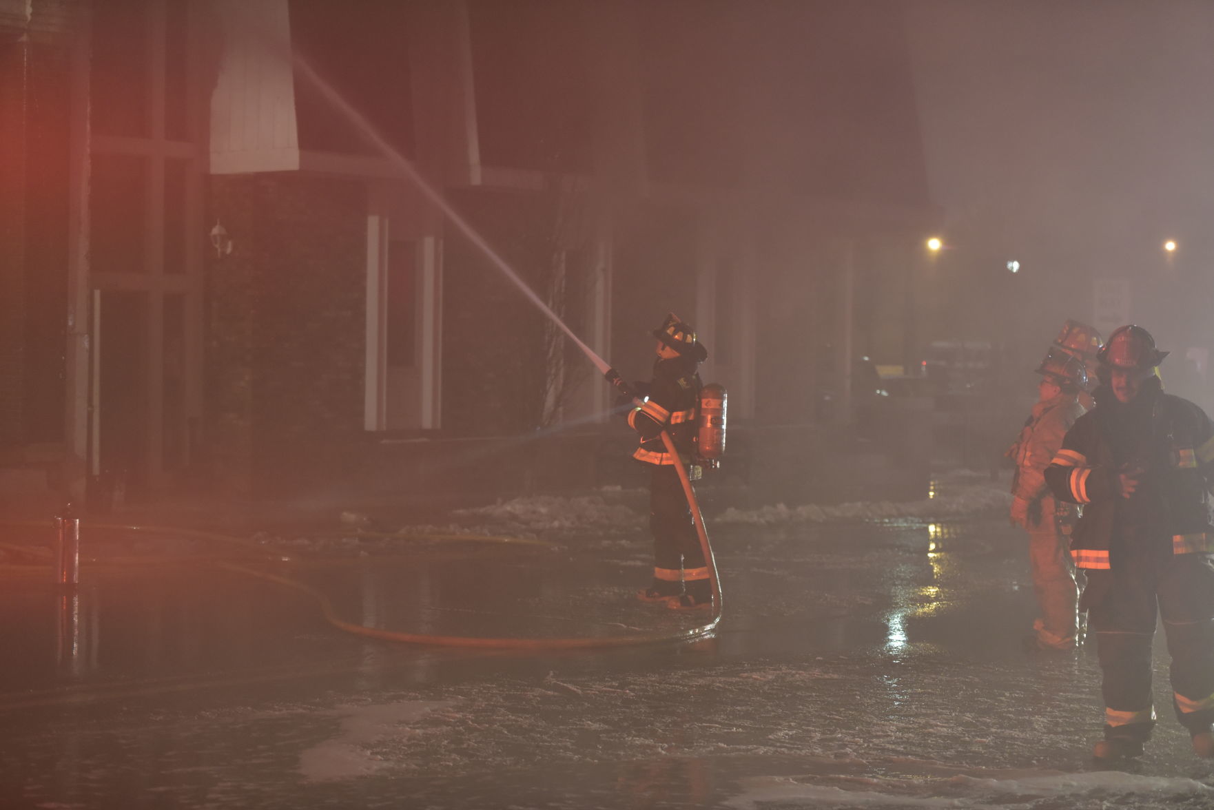 Crews battle fire at the Copper Penny
